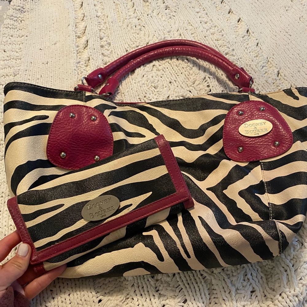 Zebra Dooney & Bourne purse and wallet